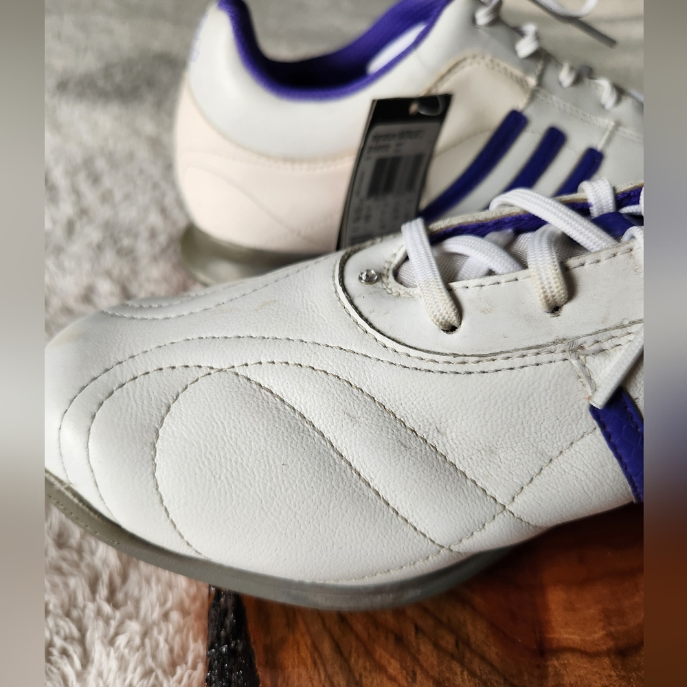 Women's White and Purple Athletic Sneakers - Picture 6 of 8